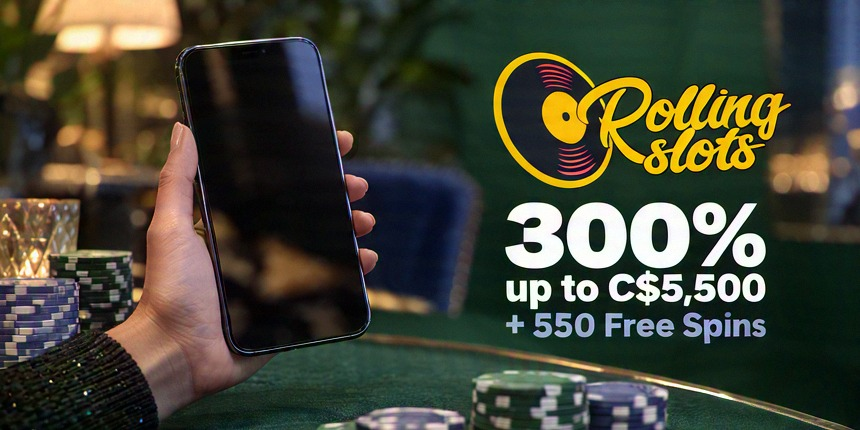 Online Casino Rolling Slots 300% up to C$5,500 + 550 Free Spins