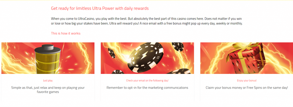 Ultra casino rewards